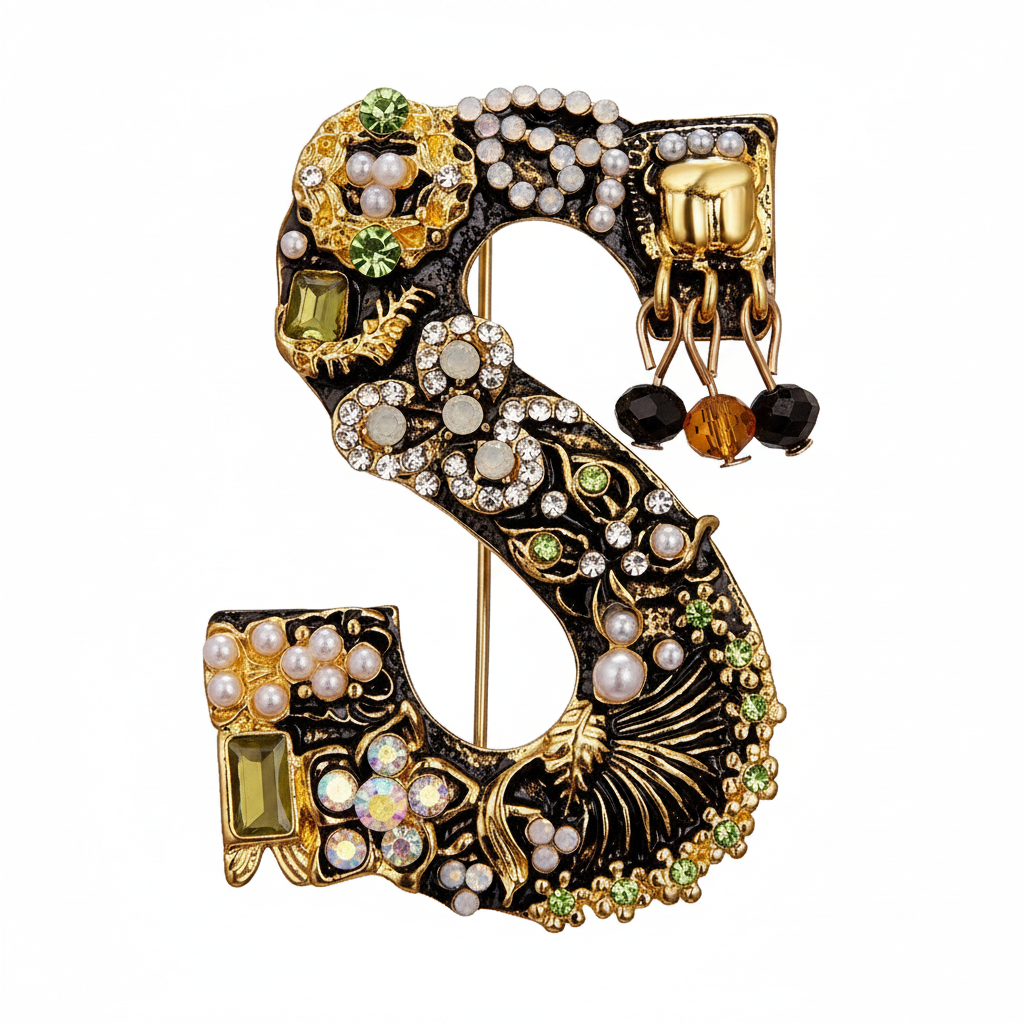 Letter S Brooch – Front
