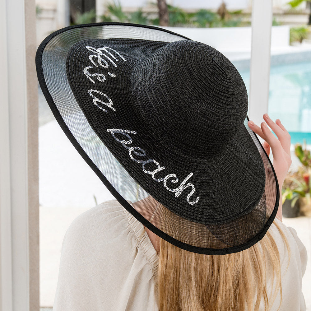 "Life is a Beach" Inspirational Straw Hat