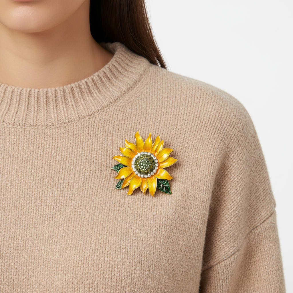 Lifestyle Alt - Single Brooch on Sweater