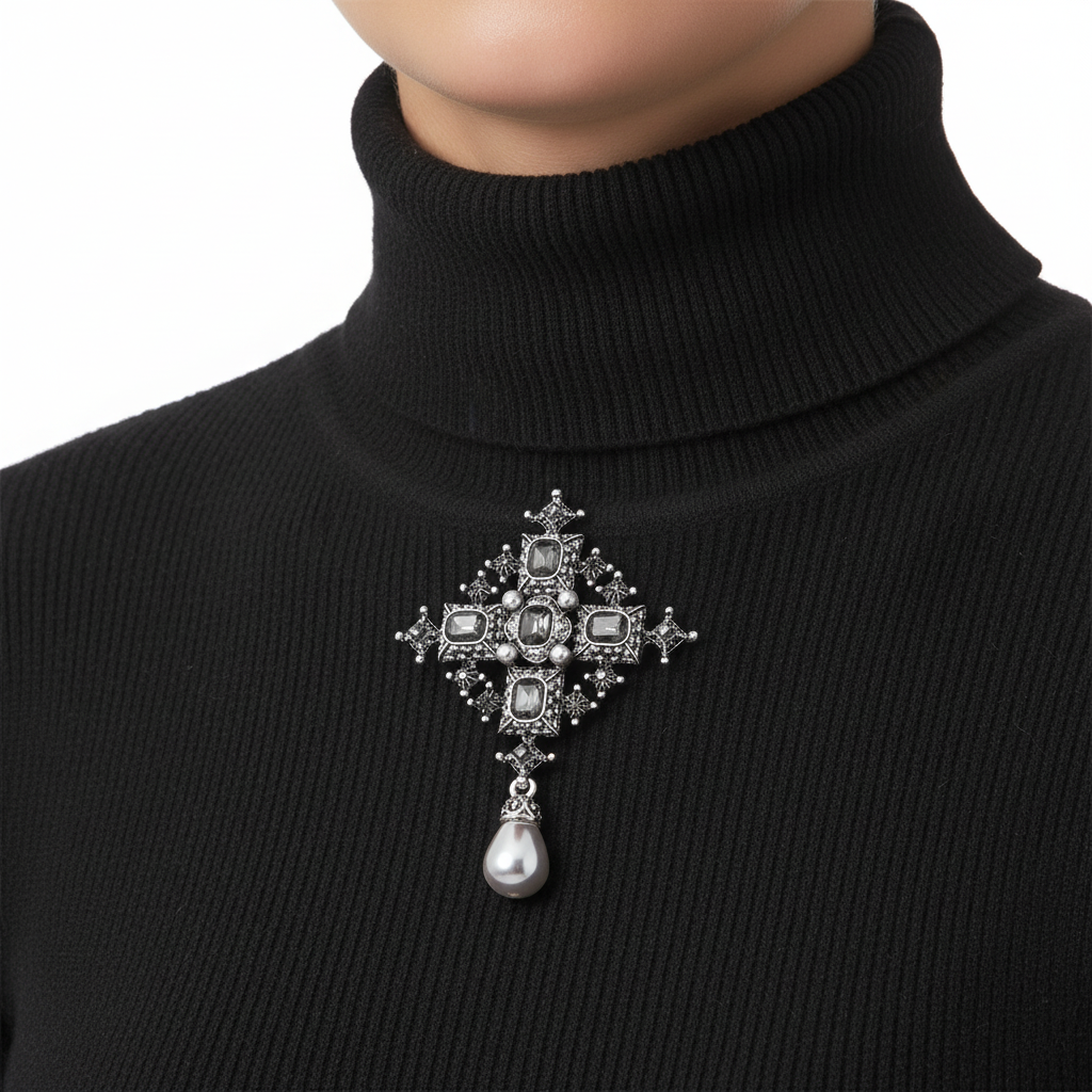 Lifestyle Detail - Black Turtleneck