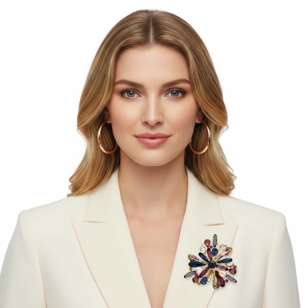 Lifestyle - White Woman Cream Blazer