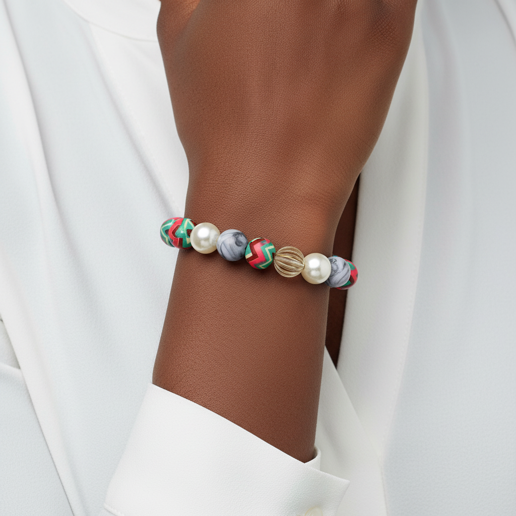 LOVE Beaded Bracelet – Front Lifestyle