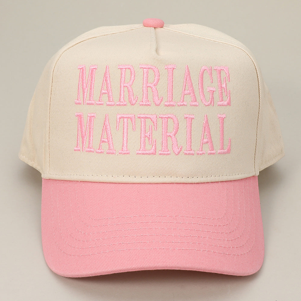 "MARRIAGE MATERIAL" Inspirational Baseball Cap