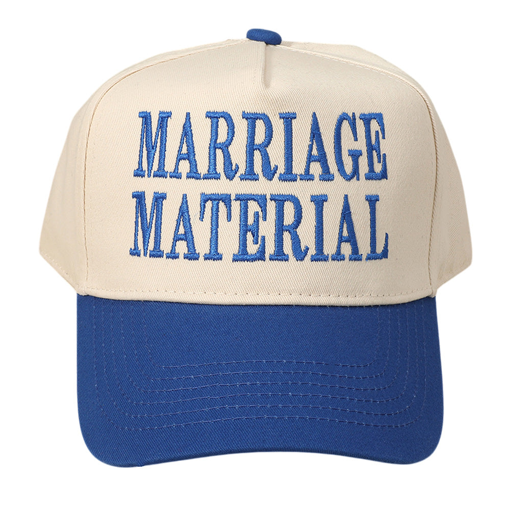 "MARRIAGE MATERIAL" Inspirational Baseball Cap