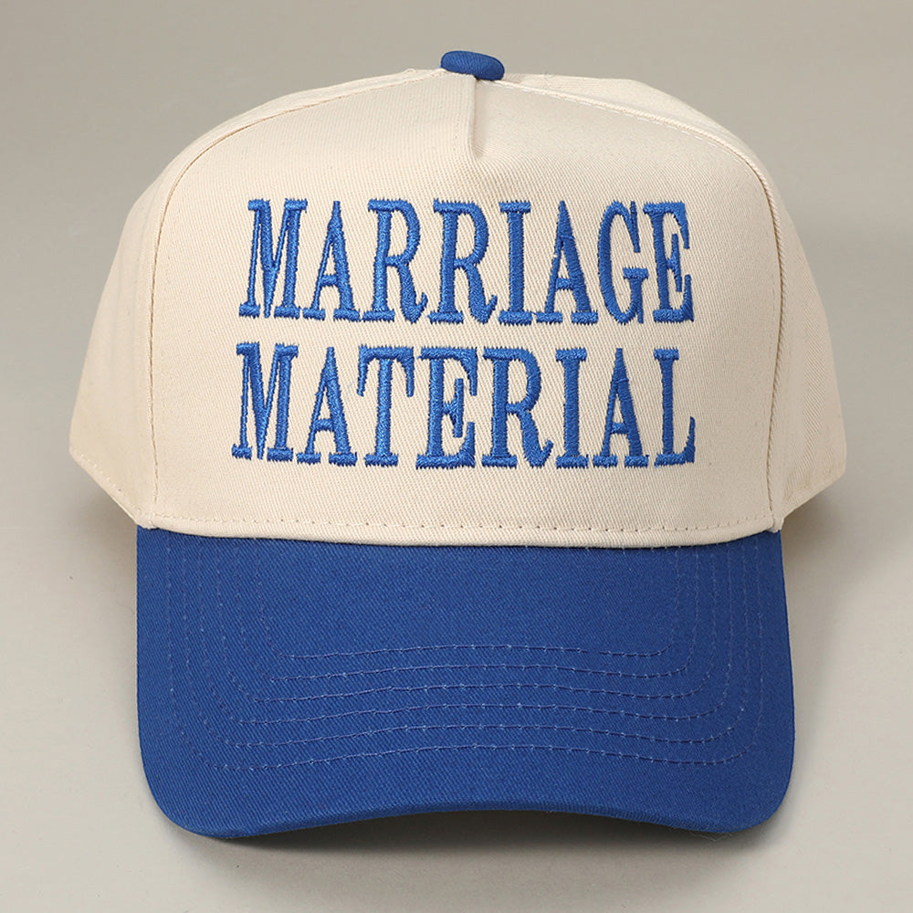 "MARRIAGE MATERIAL" Inspirational Baseball Cap
