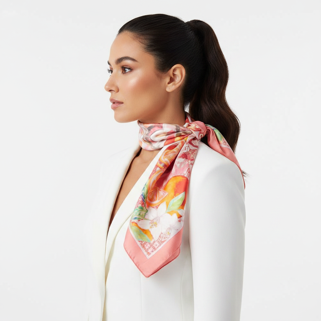 Mediterranean Citrus Scarf Lifestyle Side