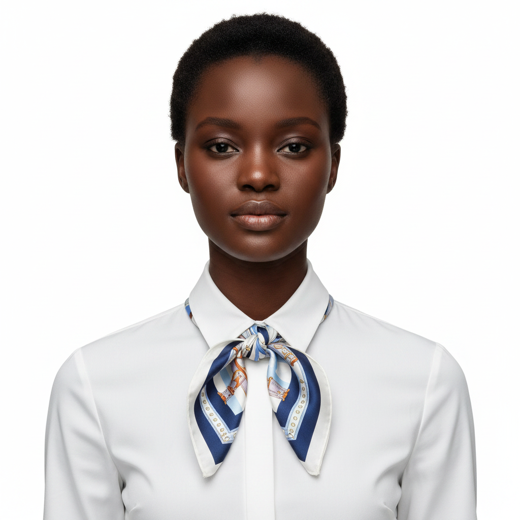Navy Blue Scarf Front