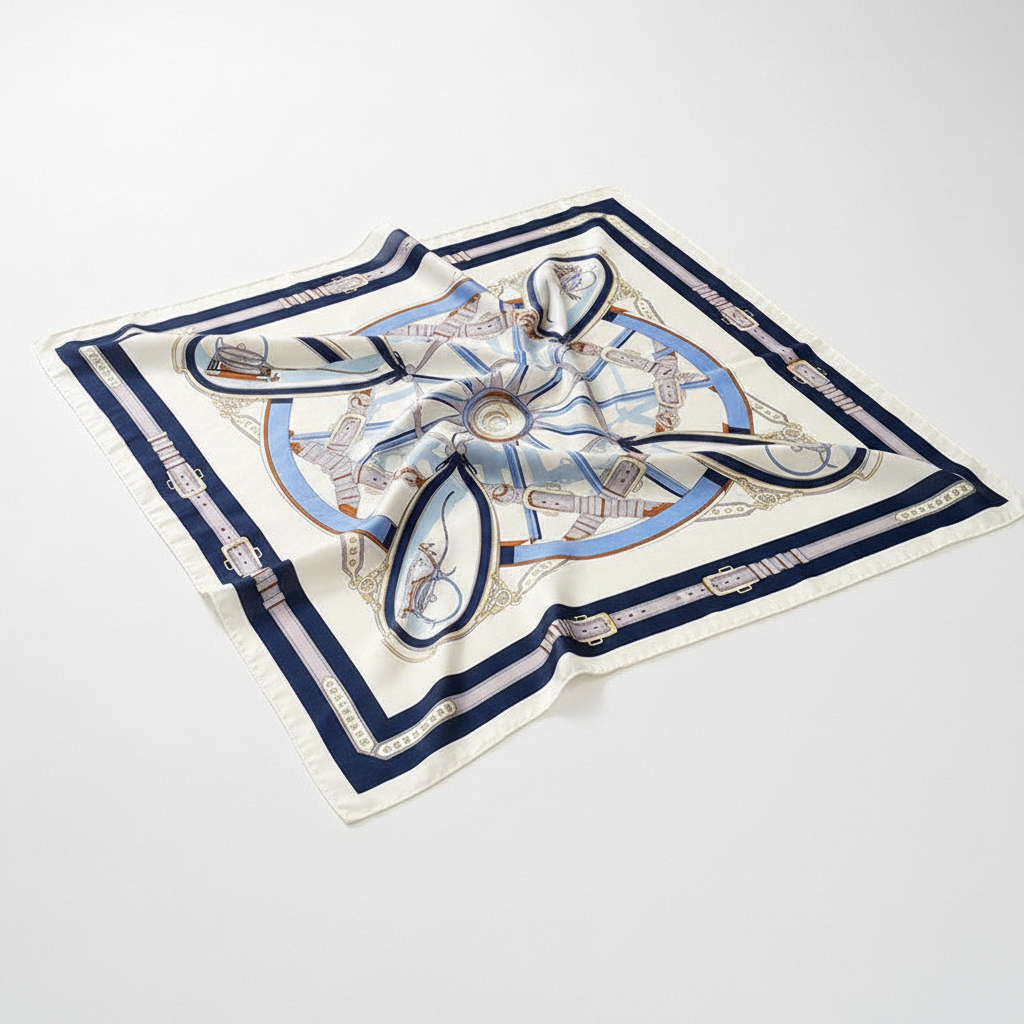 Navy Scarf Draped
