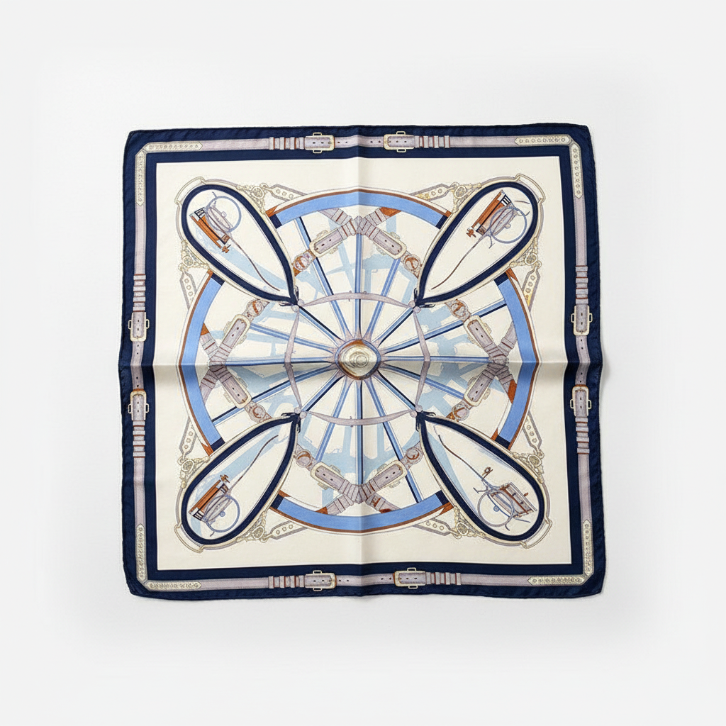 Navy Scarf Flat