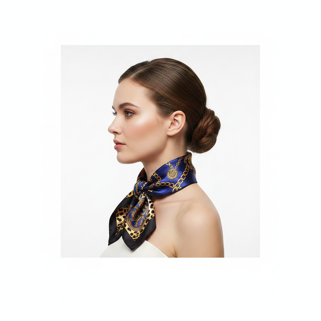 Navy Scarf Lifestyle Side