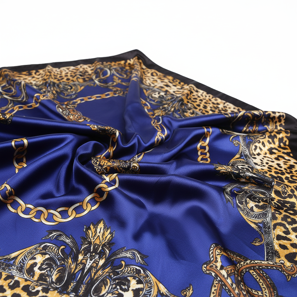 Navy Scarf Zoomed Side