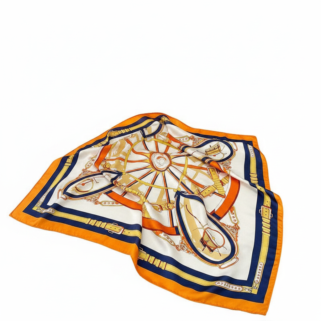 Orange Scarf Draped
