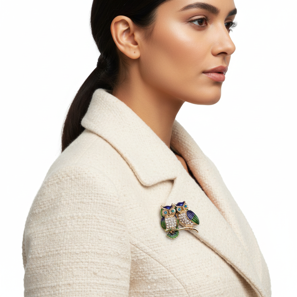 Owl Brooch Lifestyle Side