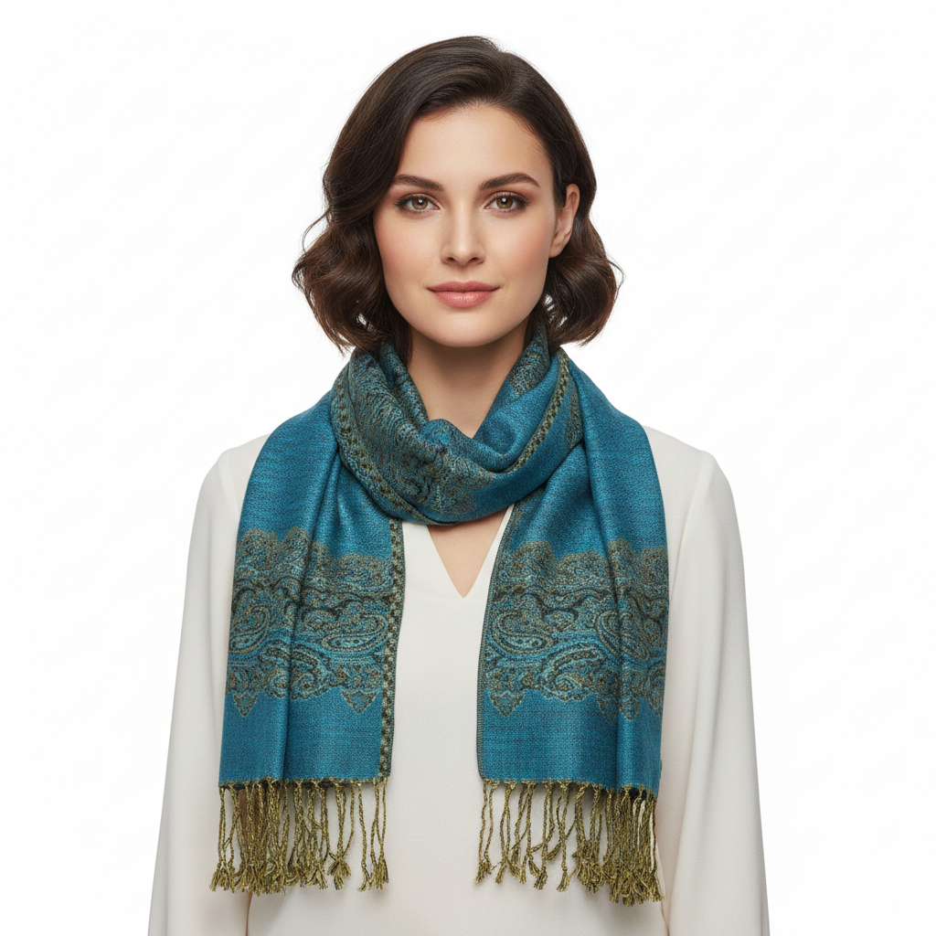 Pashmina Scarf White BG