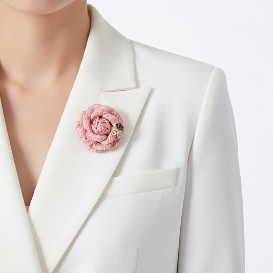Pink Camellia – Blazer Lapel