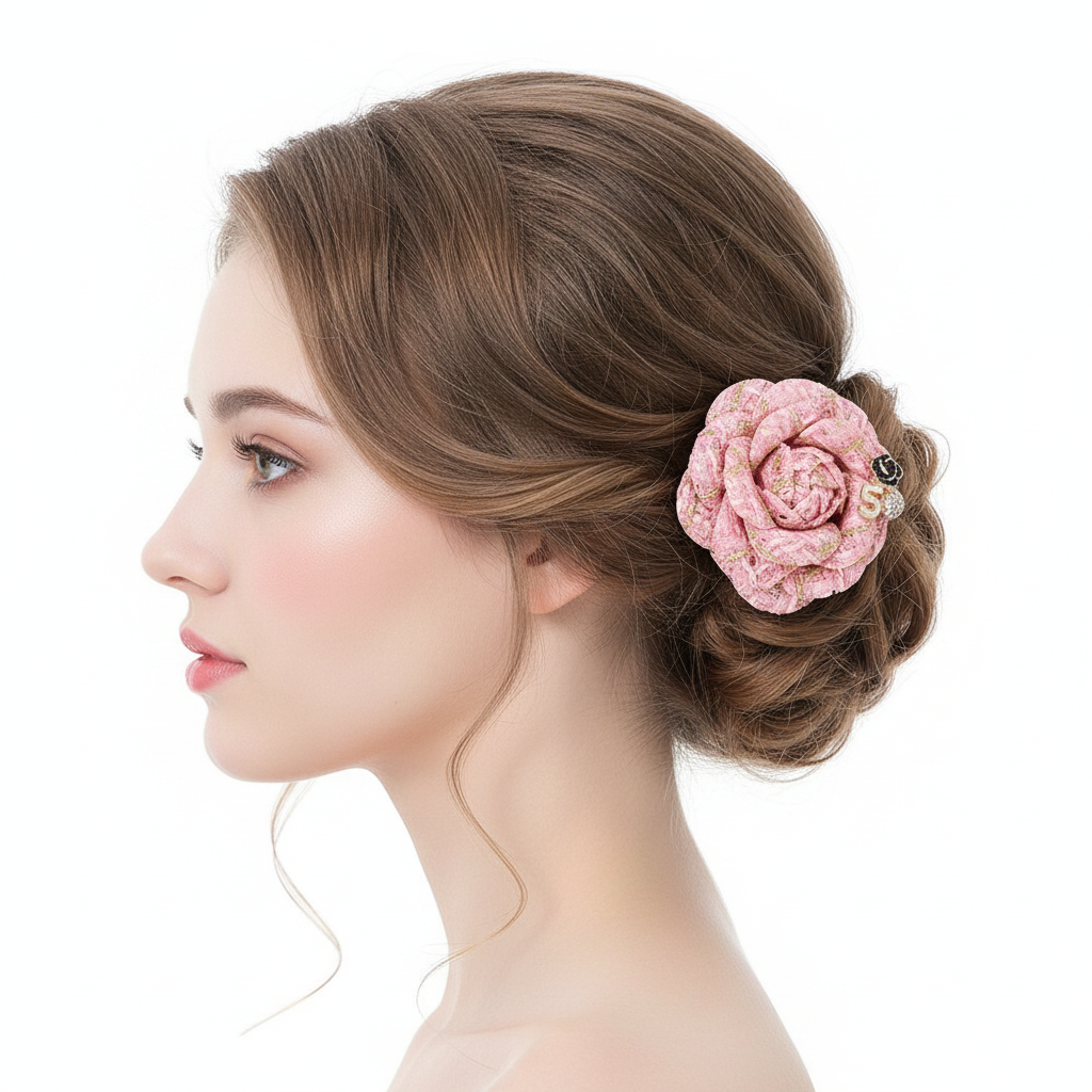 Pink Camellia – Hair Updo