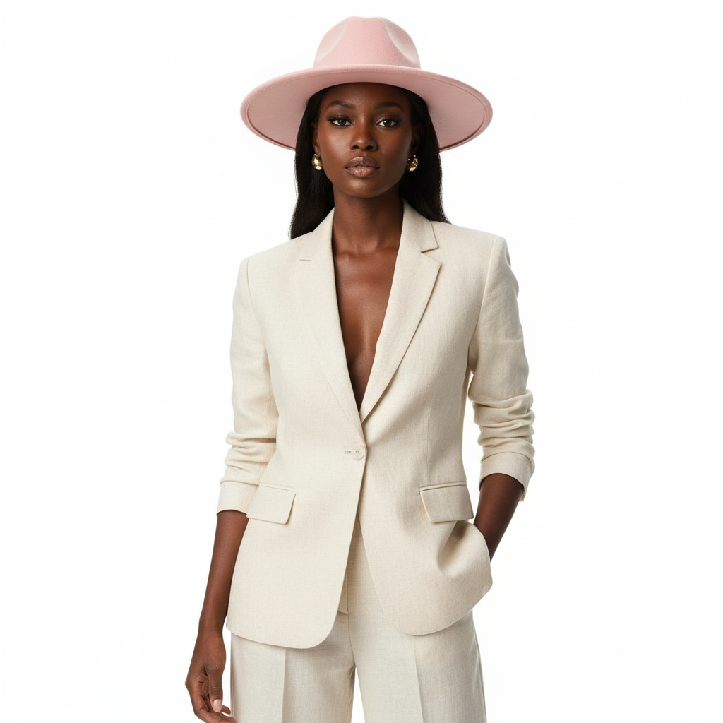 Pink Fedora Front Lifestyle