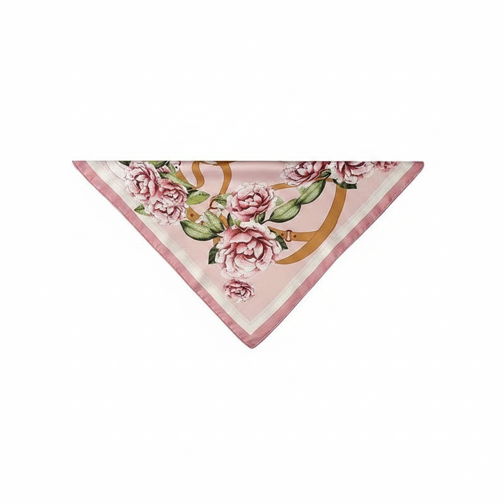 Pink Peony Scarf - Folded