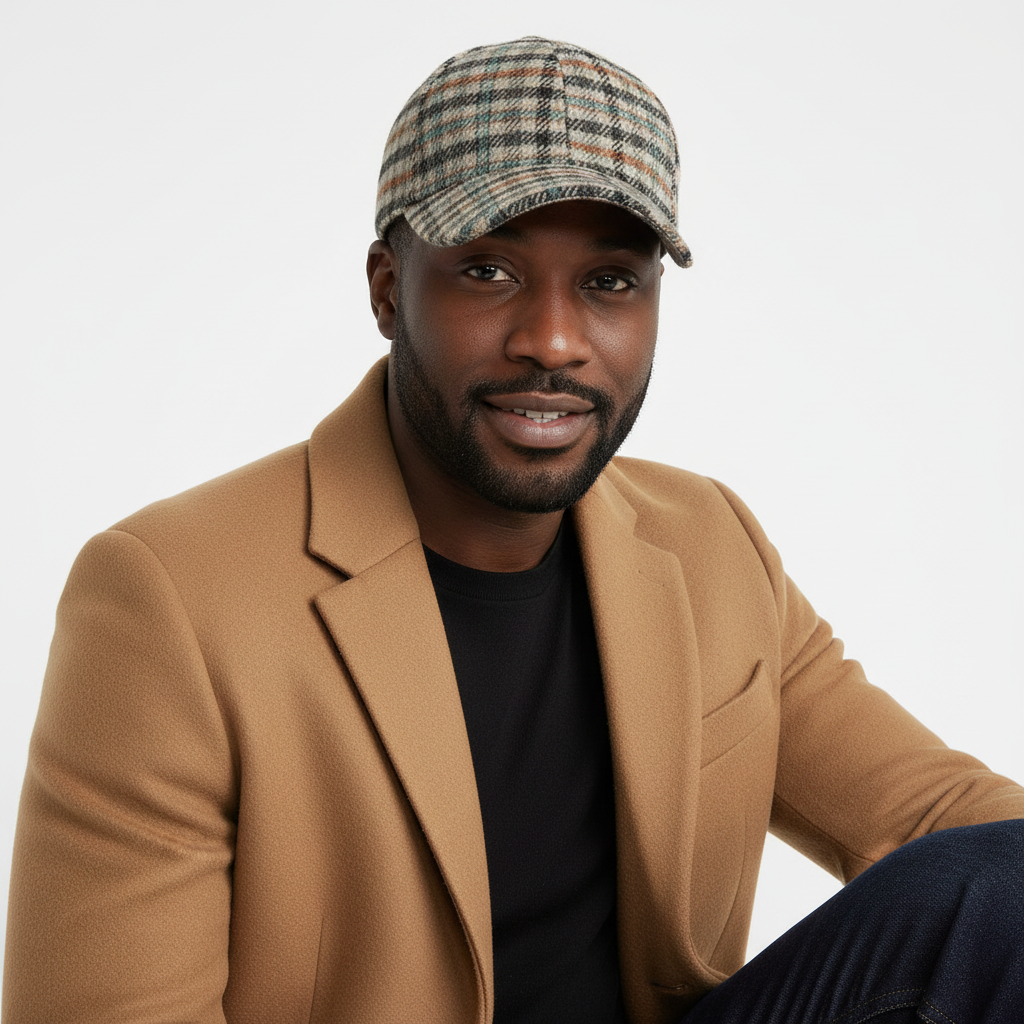 Plaid Cap – Front Lifestyle
