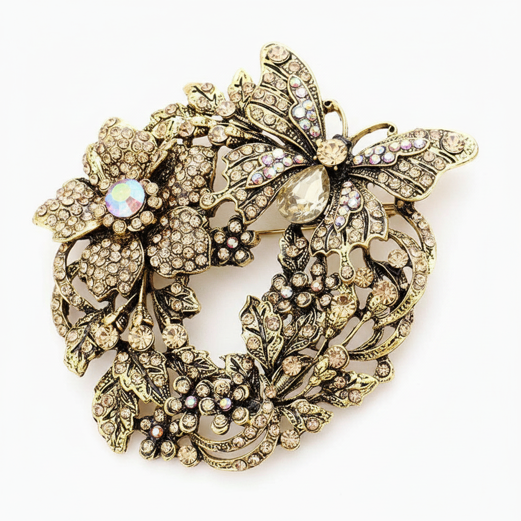 Product only - Butterfly Brooch side