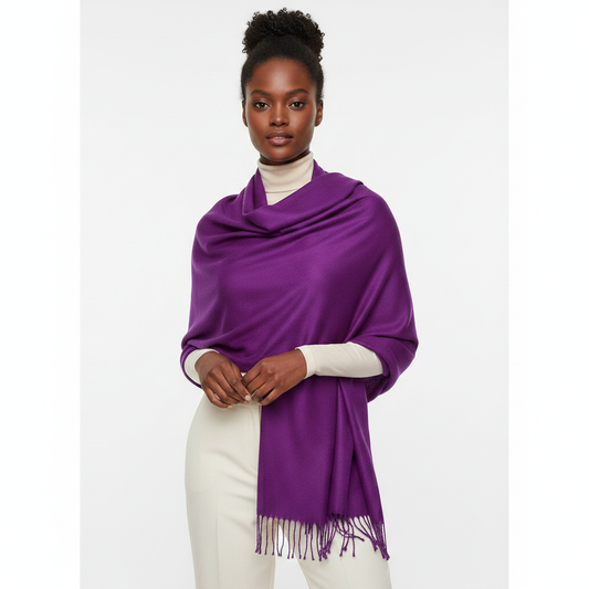 Purple Pashmina Front
