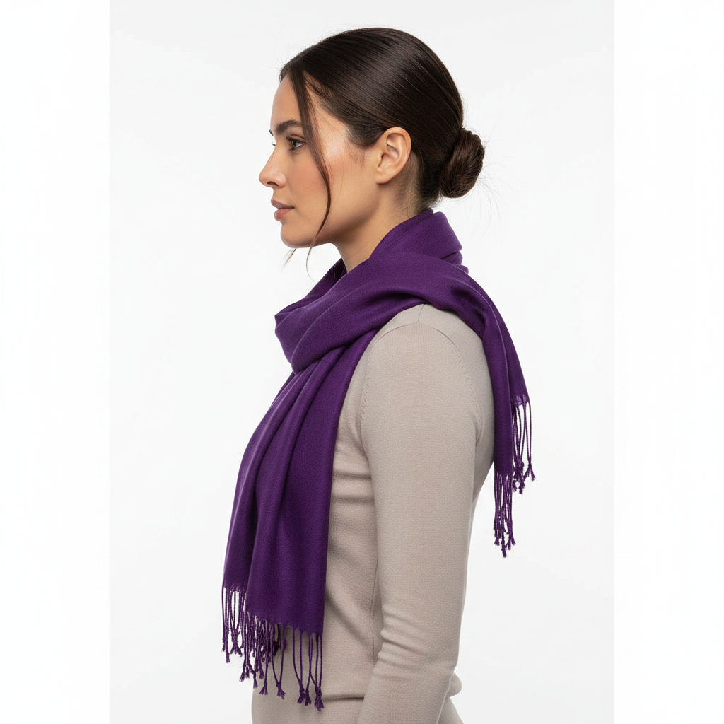 Purple Pashmina Side