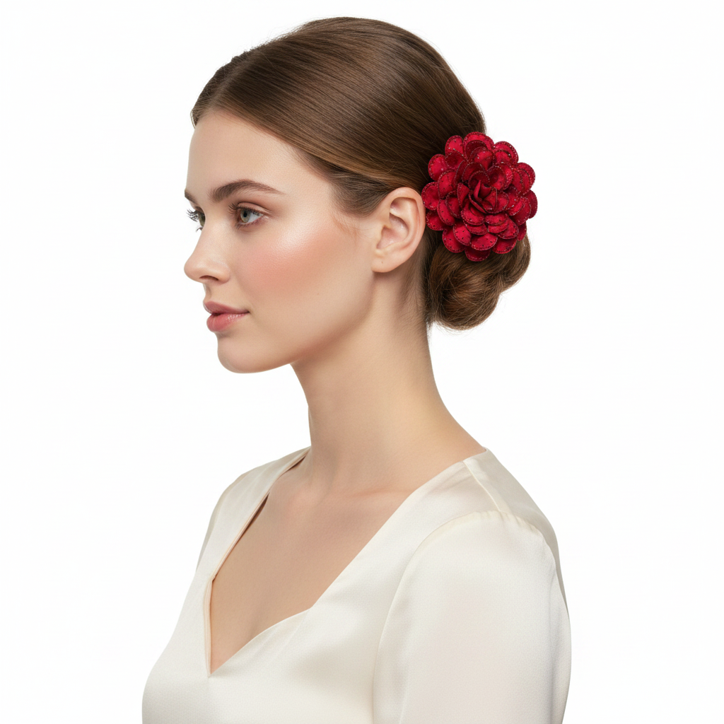 Red Camellia – Chignon