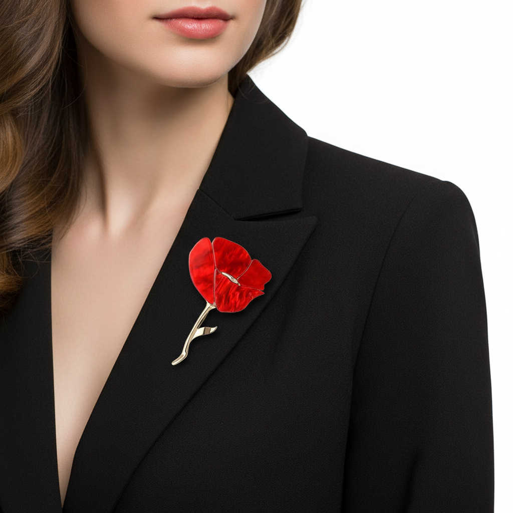 Red Rose – Blazer Lapel