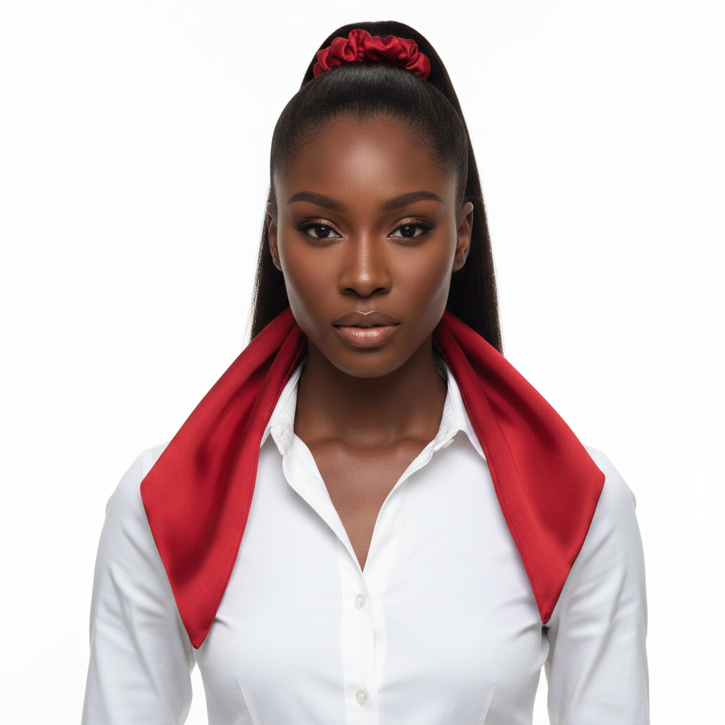 Red Scarf Scrunchie Lifestyle Front