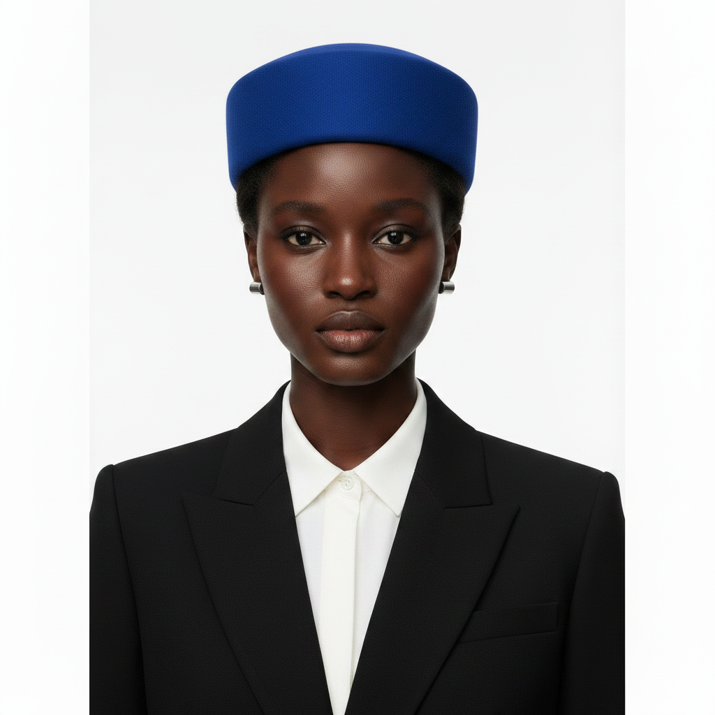 Royal Blue Pillbox - Lifestyle Front
