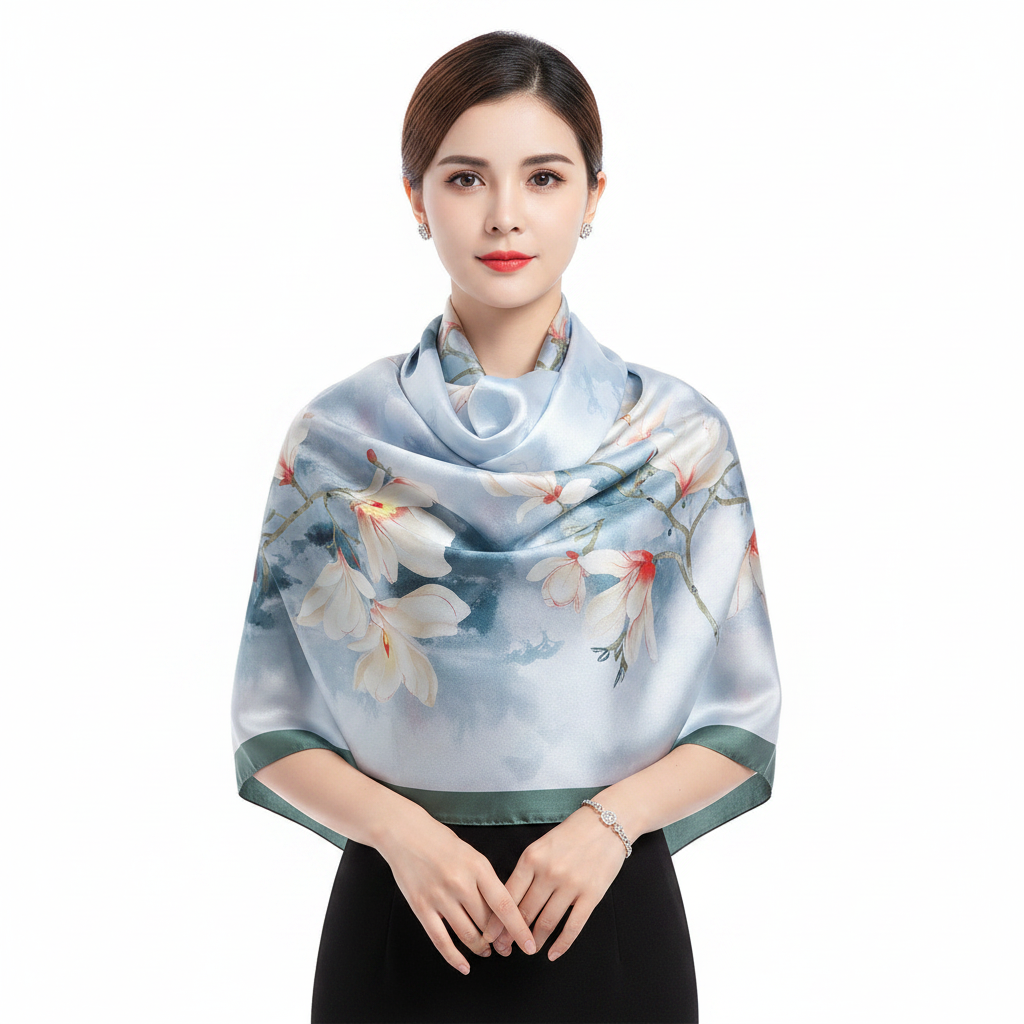 Shawl drape front