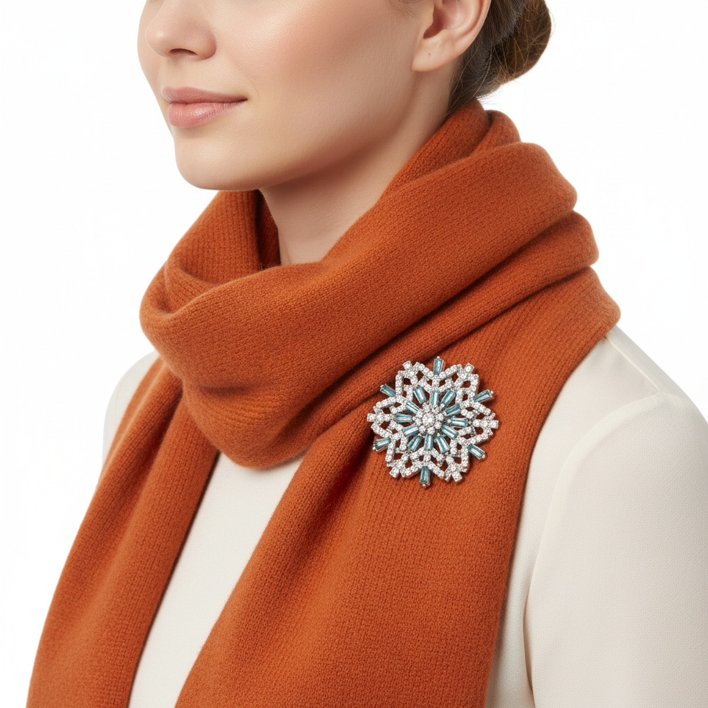 Side - burnt orange scarf