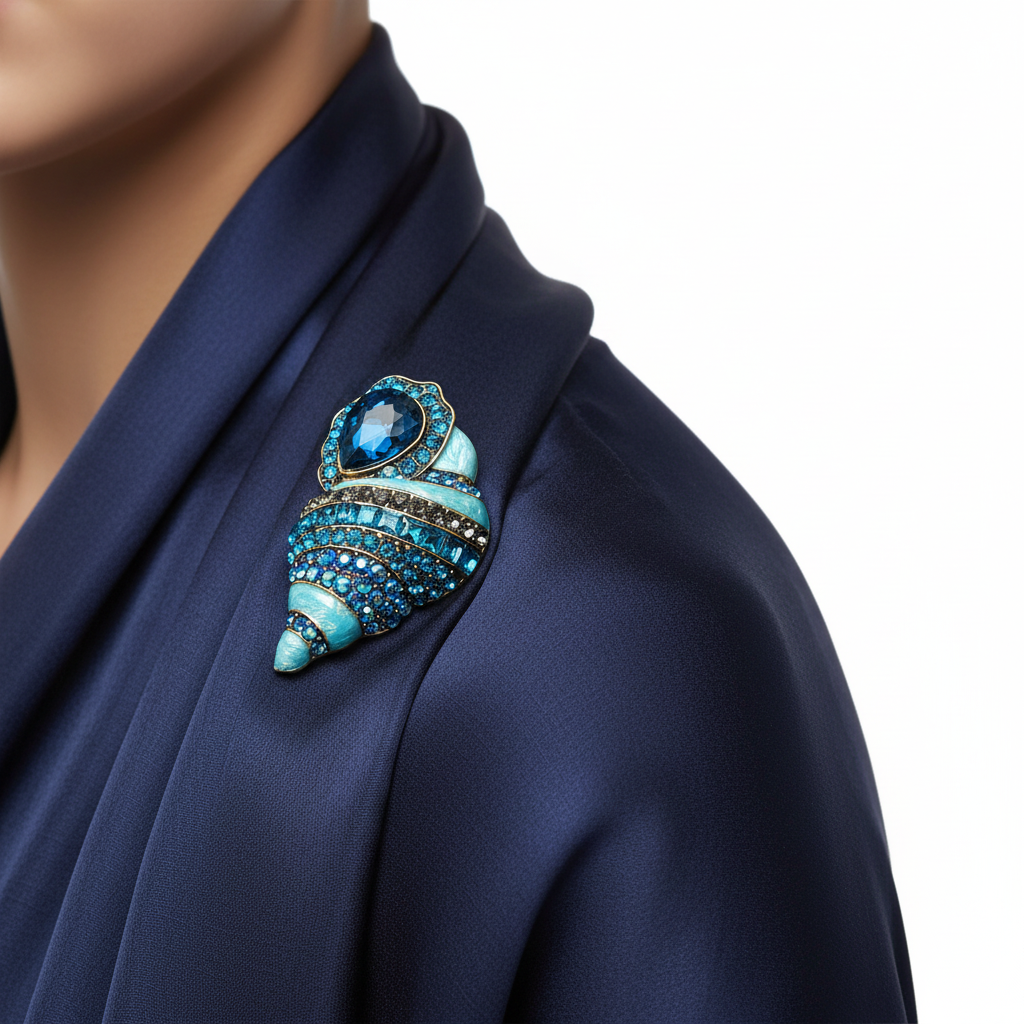 Side lifestyle v2 – navy silk scarf