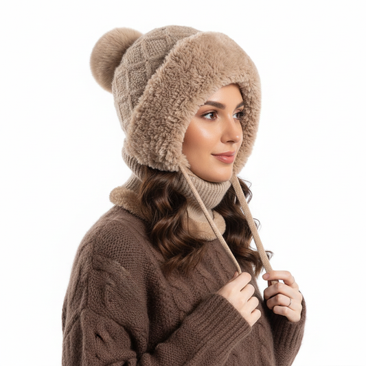 Side view – Hispanic woman wearing balaclava