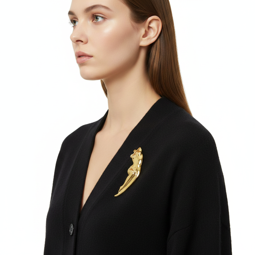 Side view on cardigan