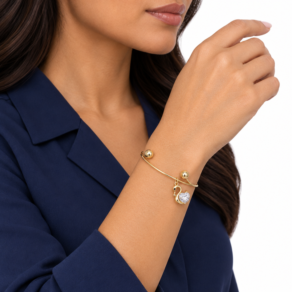 Side-view swan bracelet lifestyle image
