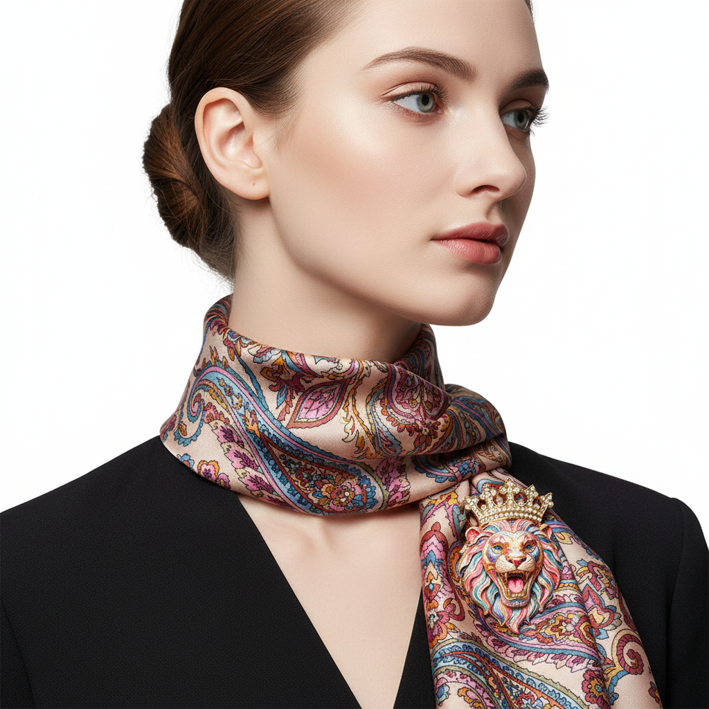 Silk scarf side