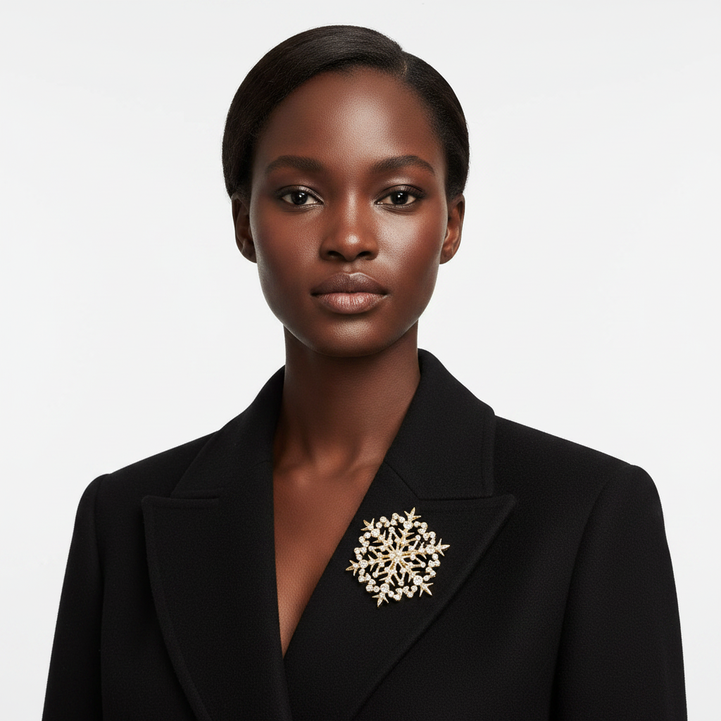 Snowflake Brooch Lifestyle Front
