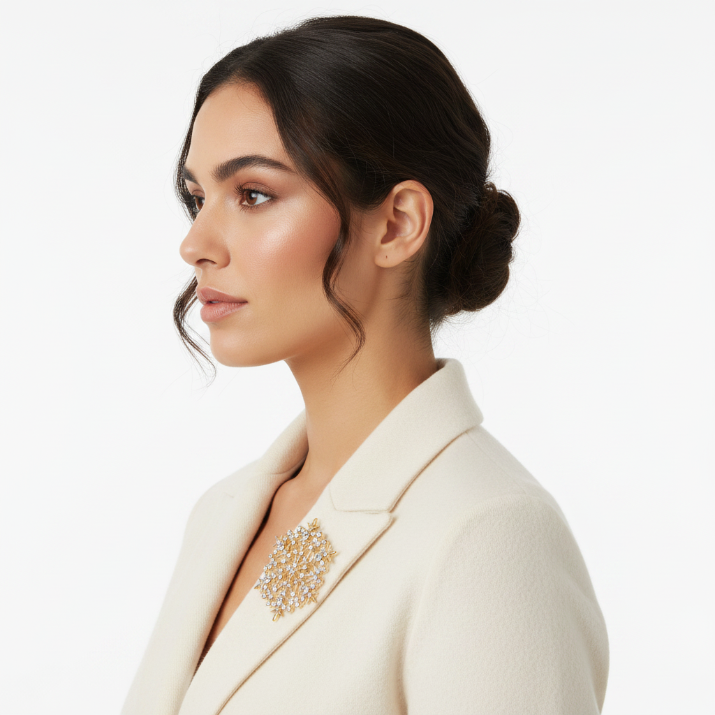 Snowflake Brooch Lifestyle Side