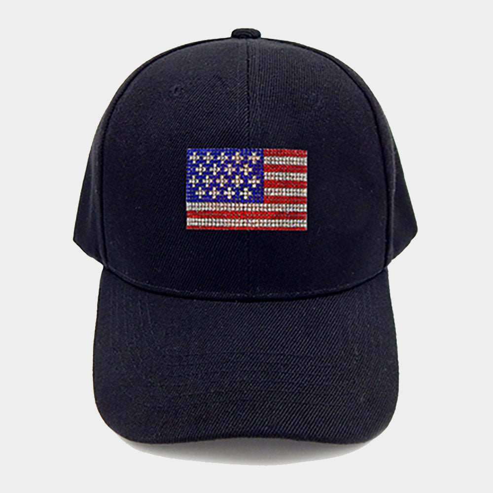 Sparkling USA Flag Baseball Cap - Hautefull