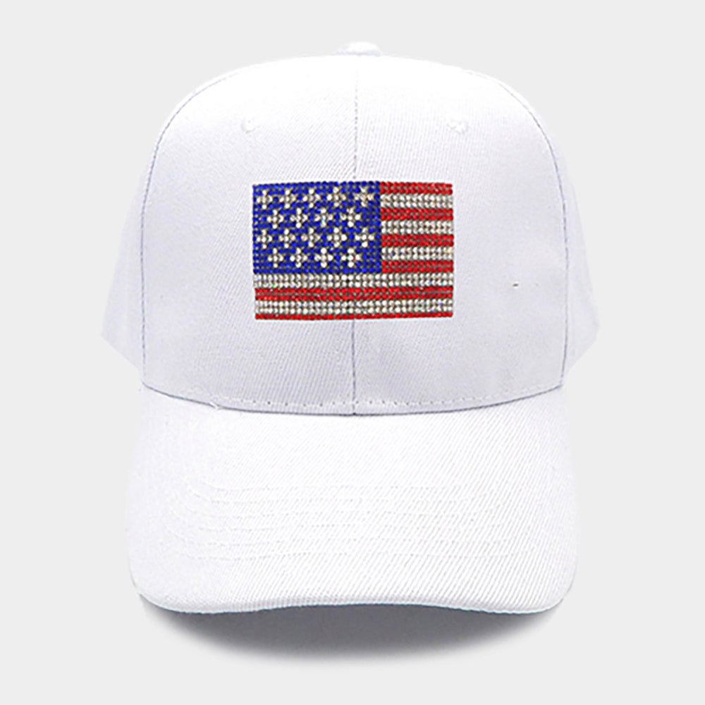Sparkling USA Flag Baseball Cap - Hautefull