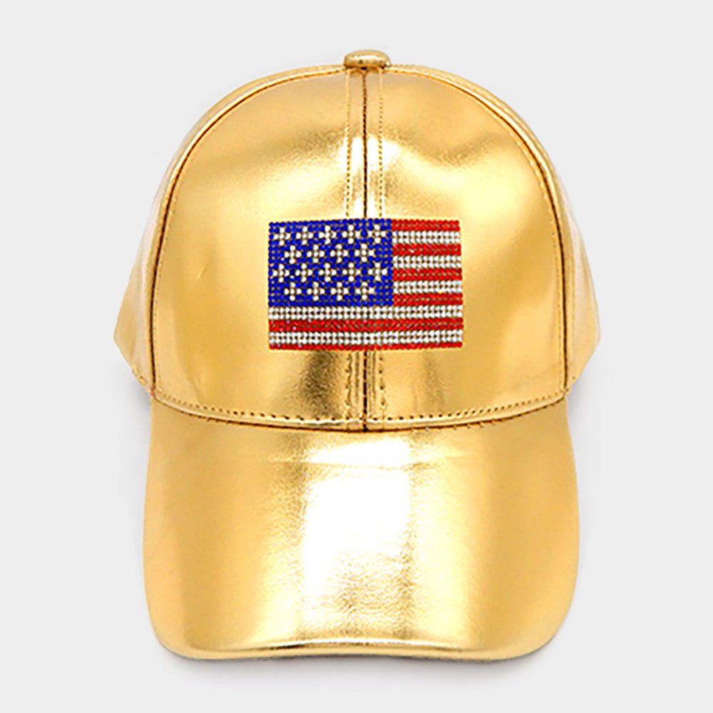 Sparkling USA Flag Baseball Cap - Hautefull