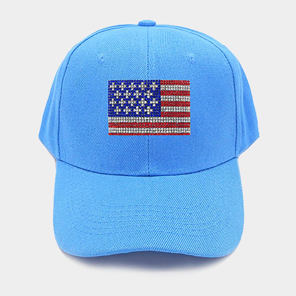 Sparkling USA Flag Baseball Cap - Hautefull