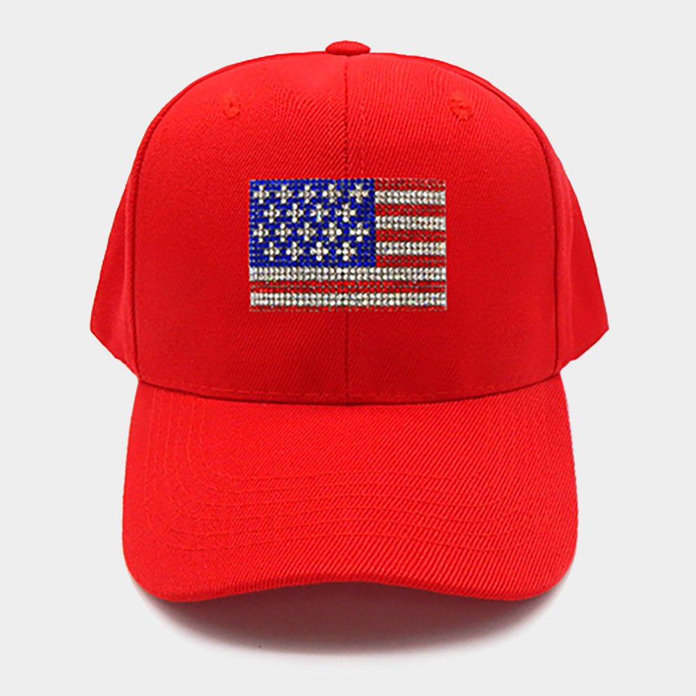 Sparkling USA Flag Baseball Cap - Hautefull