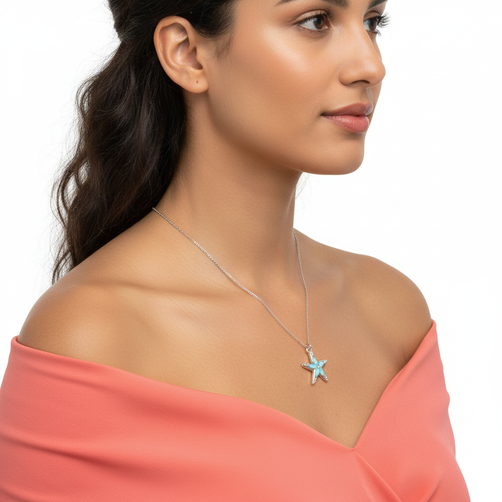 Starfish Necklace – Side Lifestyle