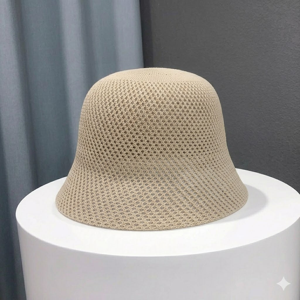 Breathable Mesh Bucket Hat Foldable Summer Sun Cap