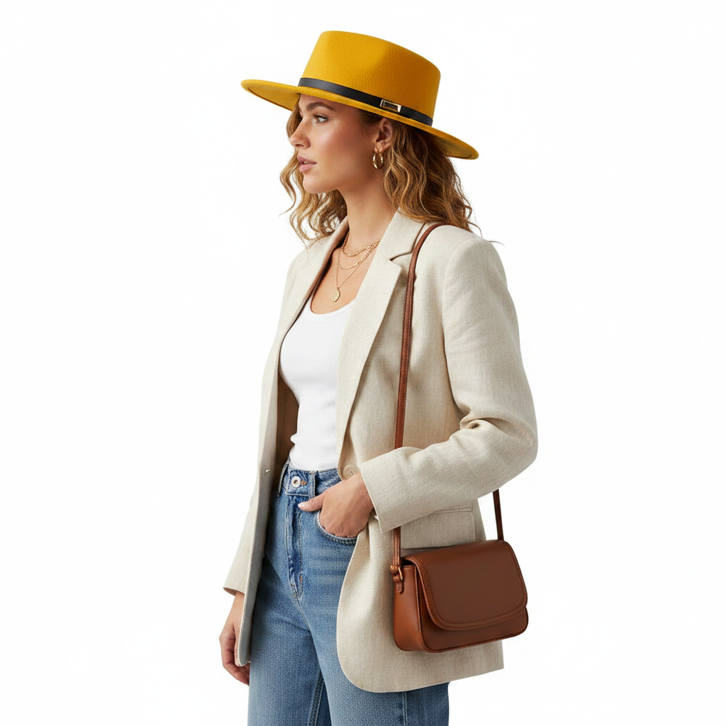 Sunshine Yellow Fedora – Side