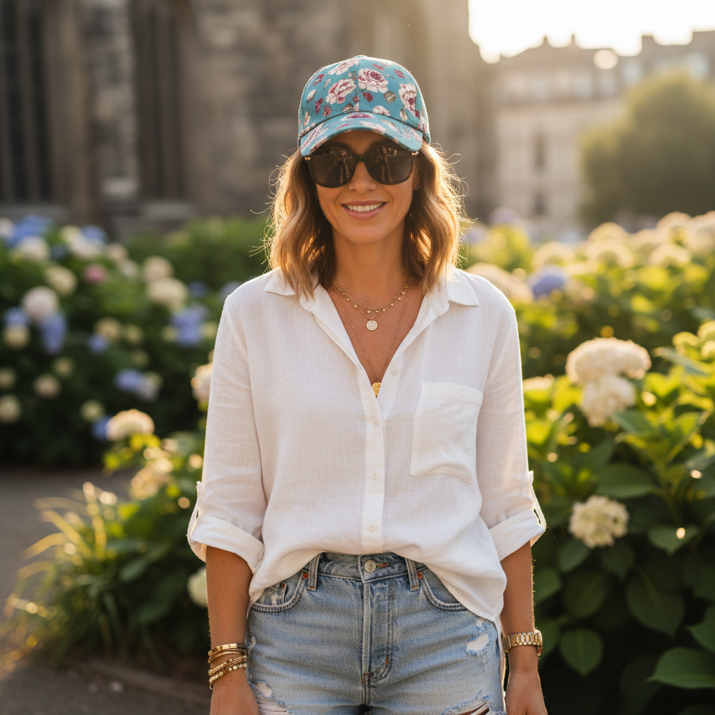 Teal Blue Cap Front