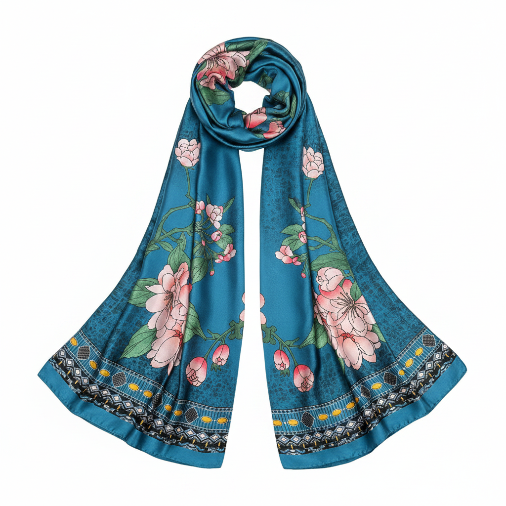 Teal Scarf Draped