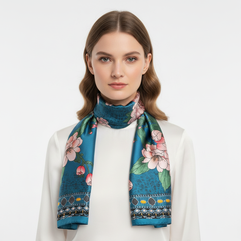 Teal Scarf Neck Wrap
